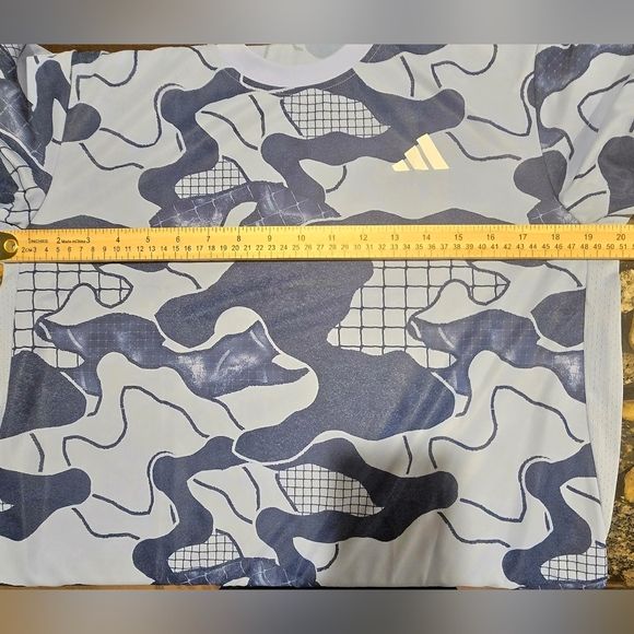 Adidas Men's Blue Camouflage Aeroready Club Graphic Tee Size M NWT - Picture 8 of 8